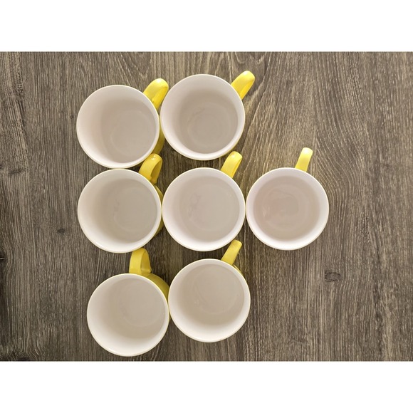 Ironstone Buttercup Federalist Coffee Cup Mug Lot  Yellow Vtg Set 7 Cups - Picture 2 of 7